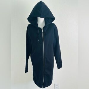 Être Cécile Cubs Longline Black Hoodie Size Small